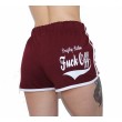 Women`s Collage burgundy Retro shorts with attitude!